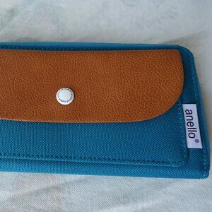 anello Unisex Wallet Long Wallet, Water Repellent, Multi-Storage